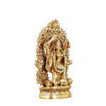 Pure Brass Superfine Kali Mata Idol with Four Arms 8" | Prabhavali Frame | Powerful Divine Energy for Home Temple & Prayers | Handcrafted Goddess Kali Murti